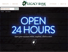 Tablet Screenshot of legacybank.com
